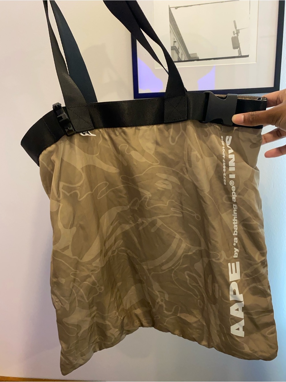 AAPE by A Bathing Ape Camouflage Tote Bag - Olive/Tan